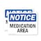 Signmission Medication Area, 7 in W x Rectangle, Vinyl Decal OS-2PACK-NS-D-57-L-14189 - alternate 1